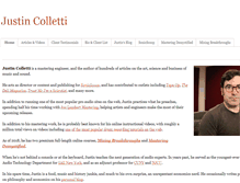 Tablet Screenshot of justincolletti.com